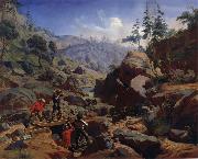 Charles Christian Nahl and august wenderoth Miners in the Sierras Germany oil painting artist